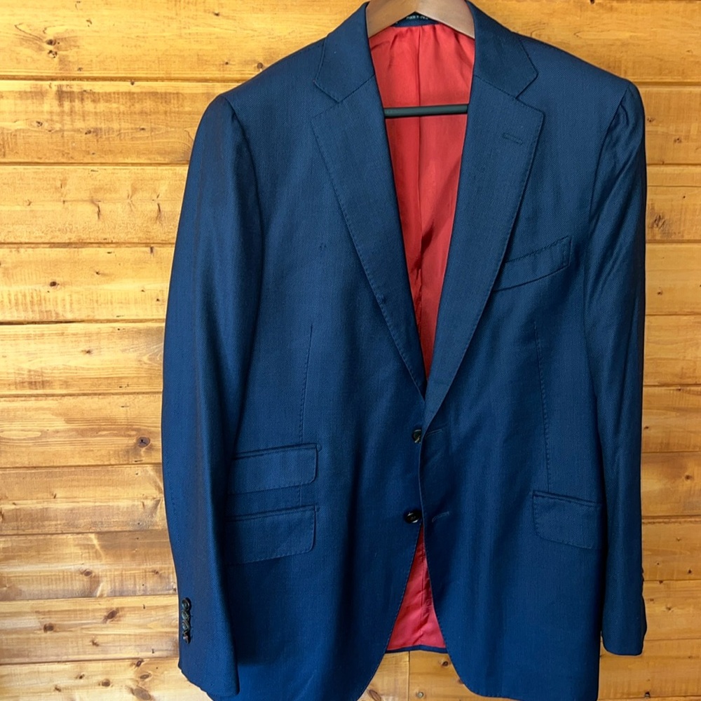 AS-IS $649 SuitSupply Sienna ticket pocket blazer mens 44R
